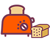 Pane tostato bianco e integrale